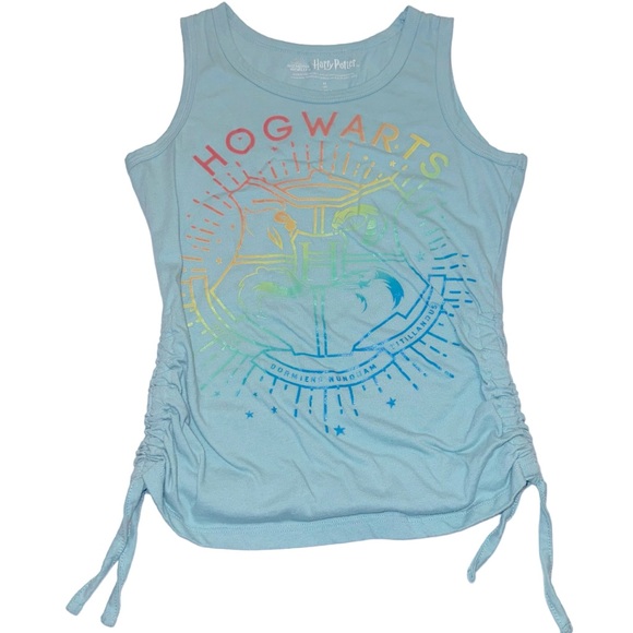 Harry Potter Hogwarts Side Cinch Graphic Tank Top Girls Medium Size 8 - Picture 1 of 12